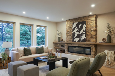 Intérieur d'une maison mise en valeur par Lamirault Immobilier